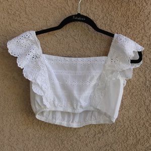 White Cropped top